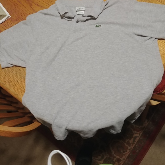 Lacoste Polo Color Gray Size XXL (7) - Picture 2 of 4
